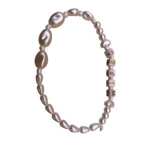 Wifey Faux Pearl Phone Charm Bracelet Confetti Avenume MisstoMrs